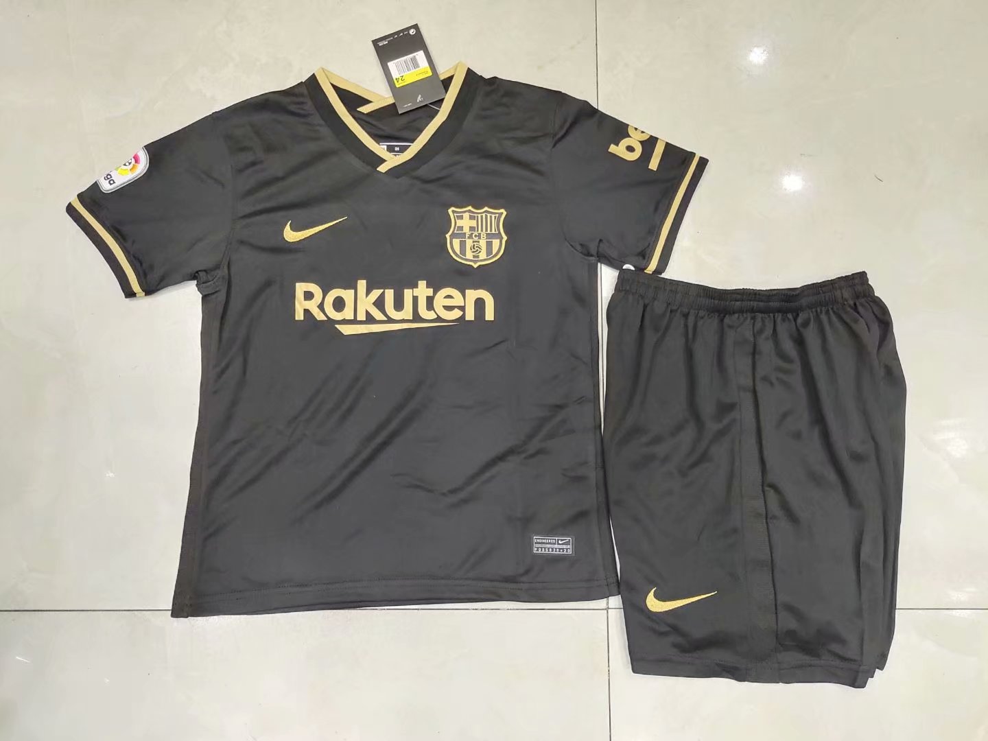 No stock 2020-2021 Barcelona away kids kit