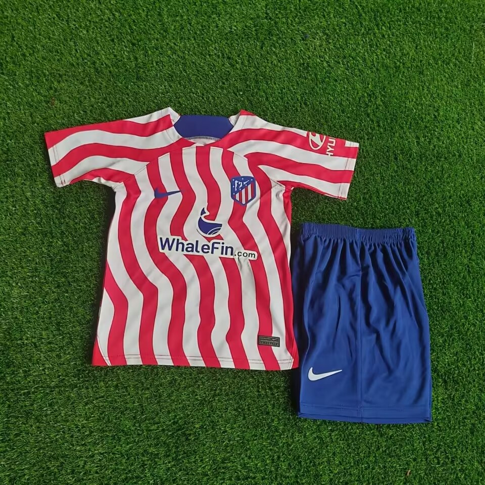 2022-2023 ATLETICO MADRID home KIDS kit 