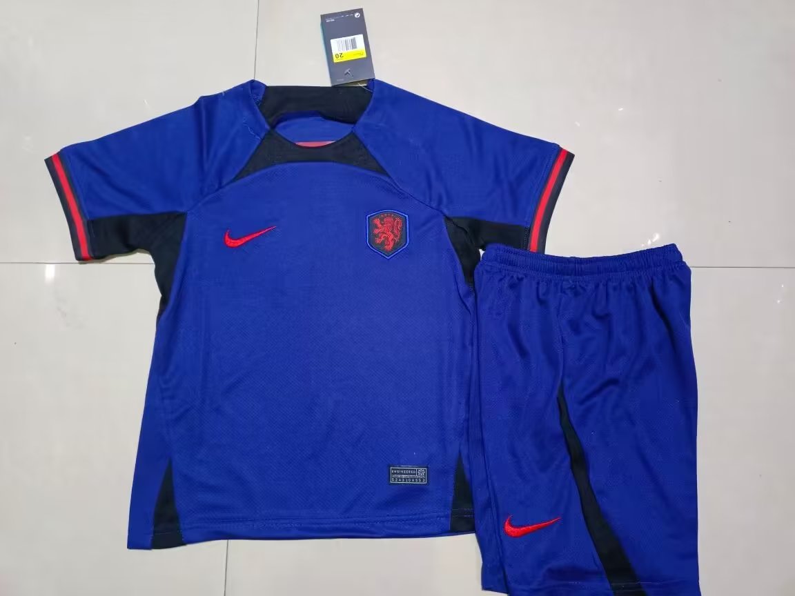 2022/2023 Netherlands away kids kit