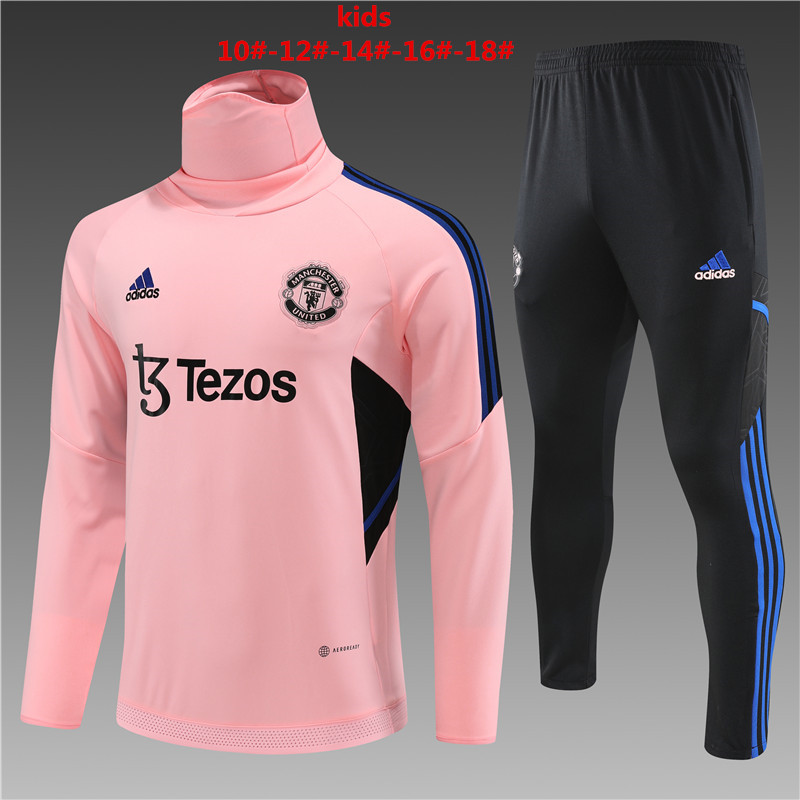 2022-2023 Manchester united   kids kit Training clothes choker