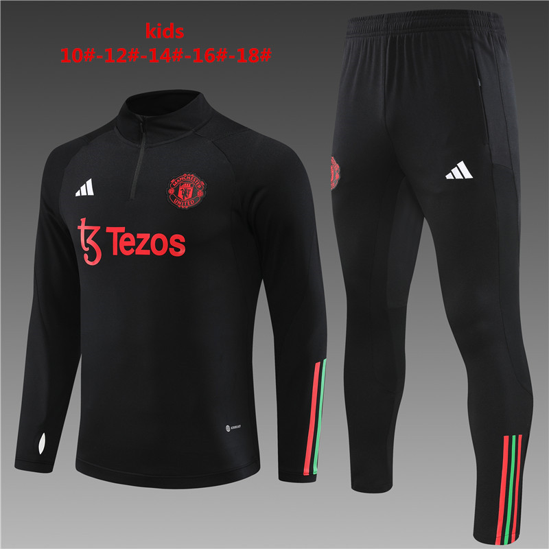 2023-2024 Manchester united  kids kit Training clothes 