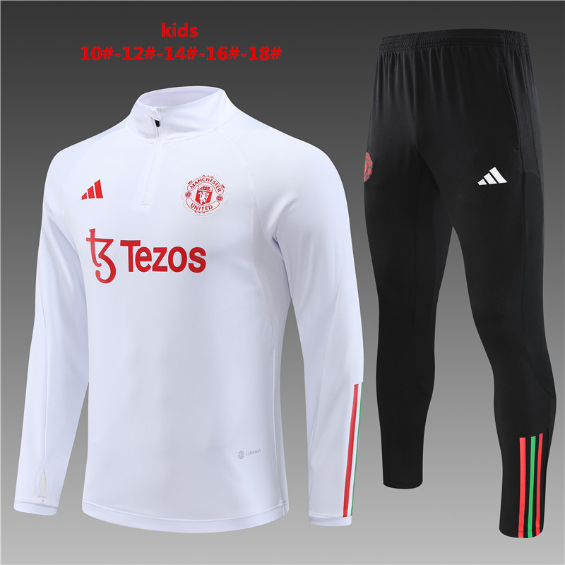 2023-2024 Manchester united  kids kit Training clothes 