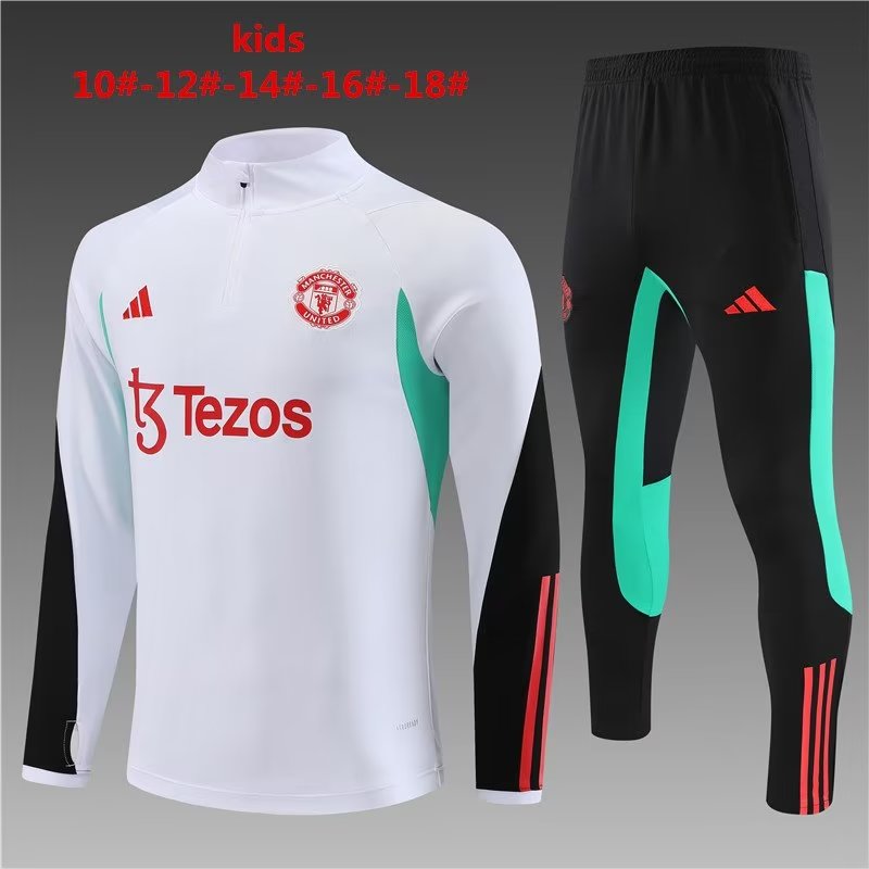 2023-2024 Manchester united  kids kit Training clothes 