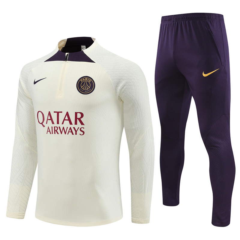 2023-2024 Paris Saint Germain  Adult  Long Sleeve Half Pull Training Suit Set psg