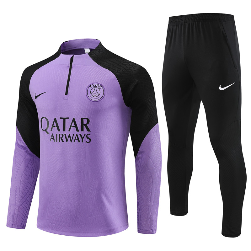 2023-2024 Paris Saint Germain  Adult  Long Sleeve Half Pull Training Suit Set psg