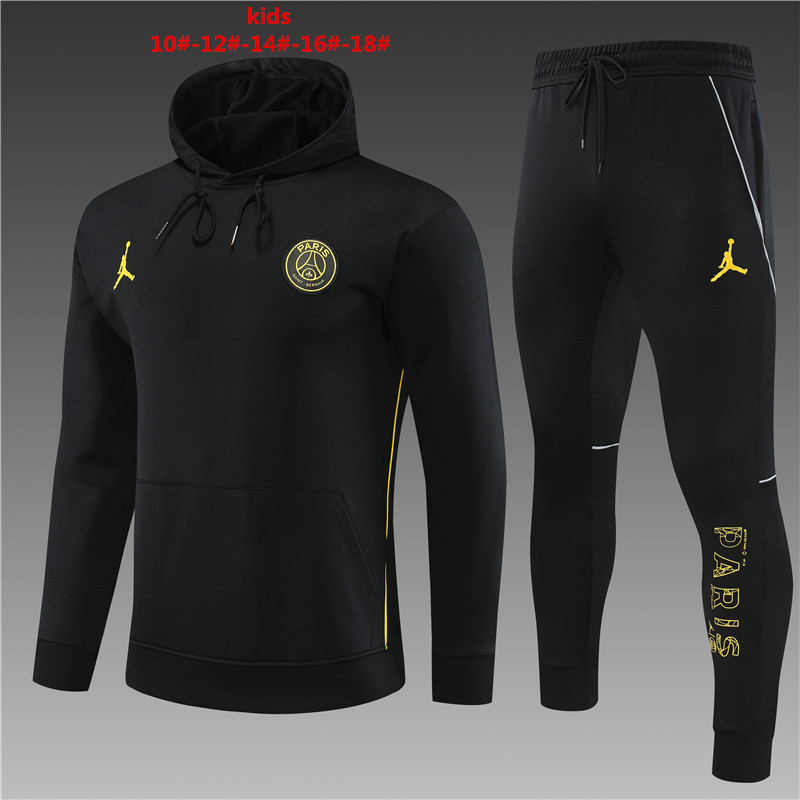 	2023-2024 Paris Saint Germain Hooded and plush sweater set psg kids