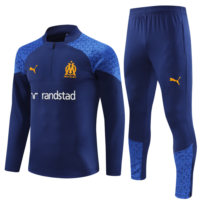  2023-2024  Marseille  Adult Long Sleeve Half Pull Training Suit Set