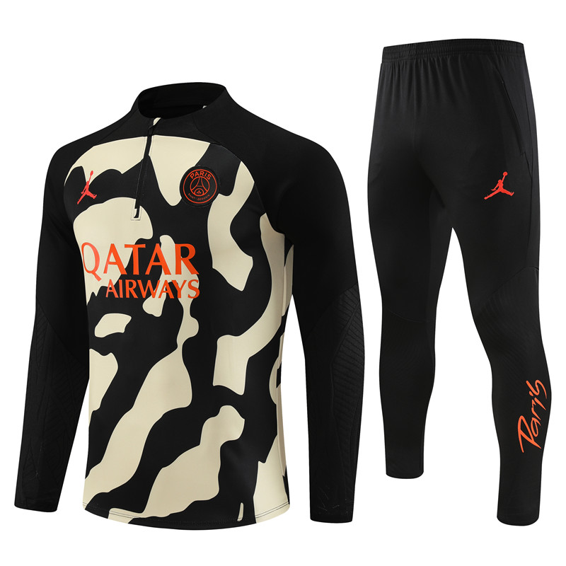 2023-2024 Paris Saint Germain  Adult  Long Sleeve Half Pull Training Suit Set psg