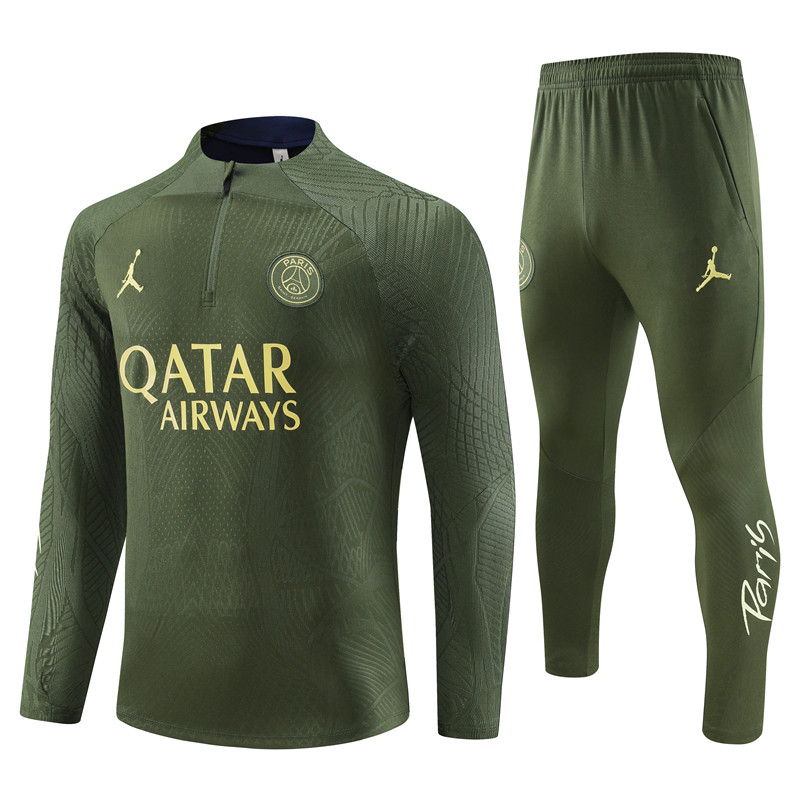 2023-2024 Paris Saint Germain  Adult  Long Sleeve Half Pull Training Suit Set psg