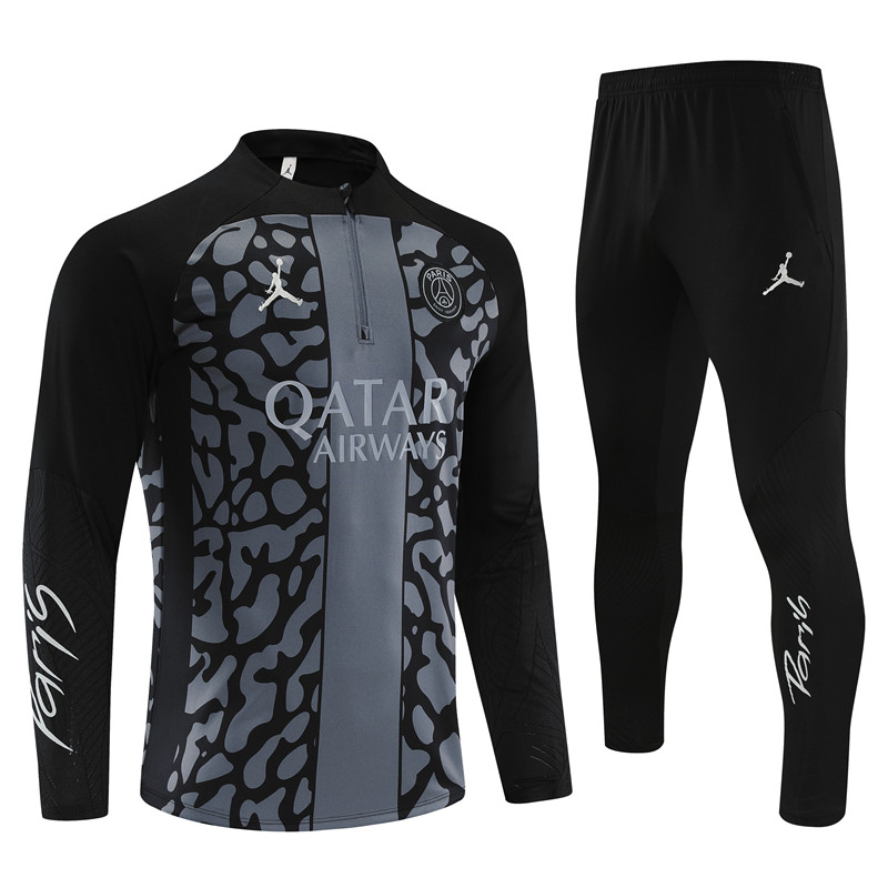 2023-2024 Paris Saint Germain  Adult  Long Sleeve Half Pull Training Suit Set psg