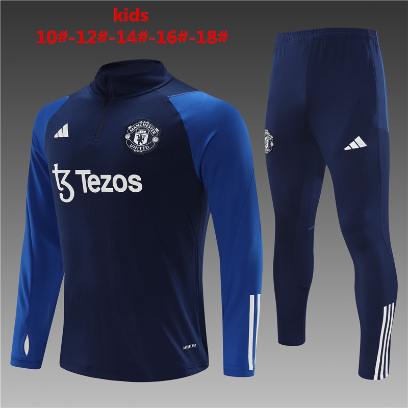 2023-2024 Manchester united kids kit Training clothes 