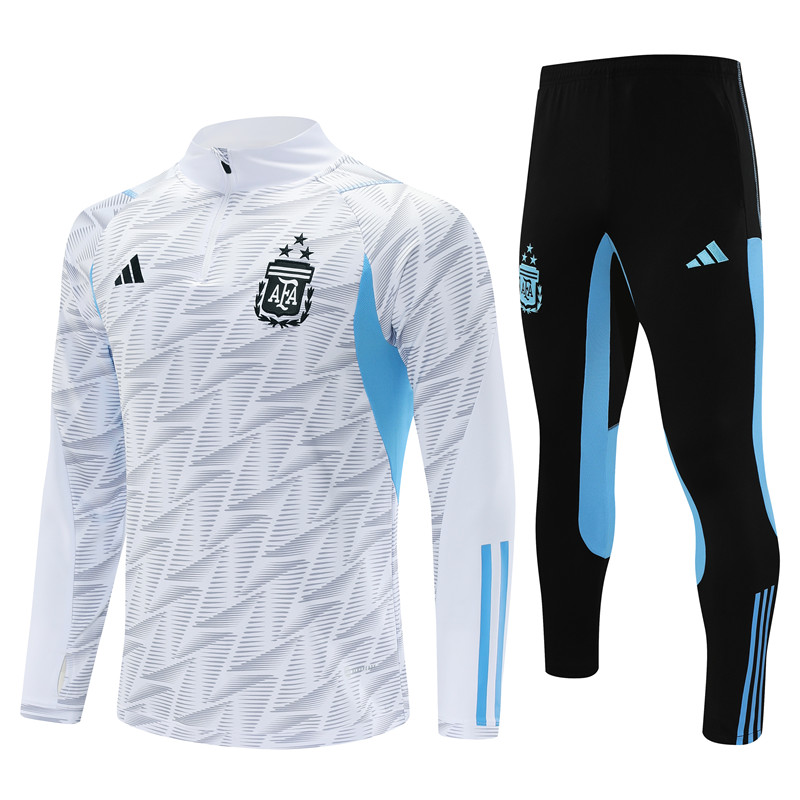 2022-2023 Argentina   Long sleeved half pull training suit  adult