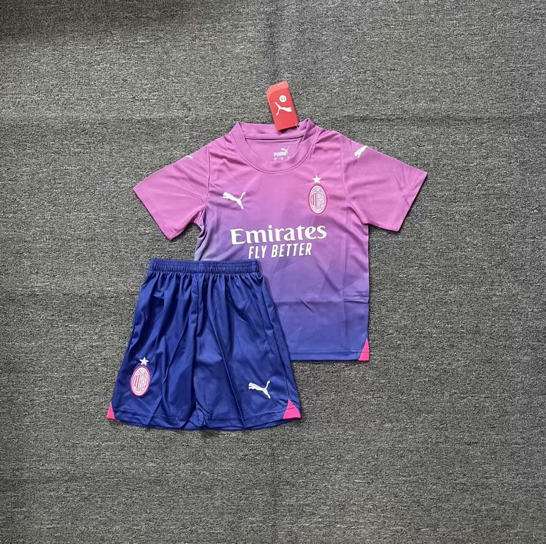2023-2024 AC MILAN 2RD AWAY KIDS kit 