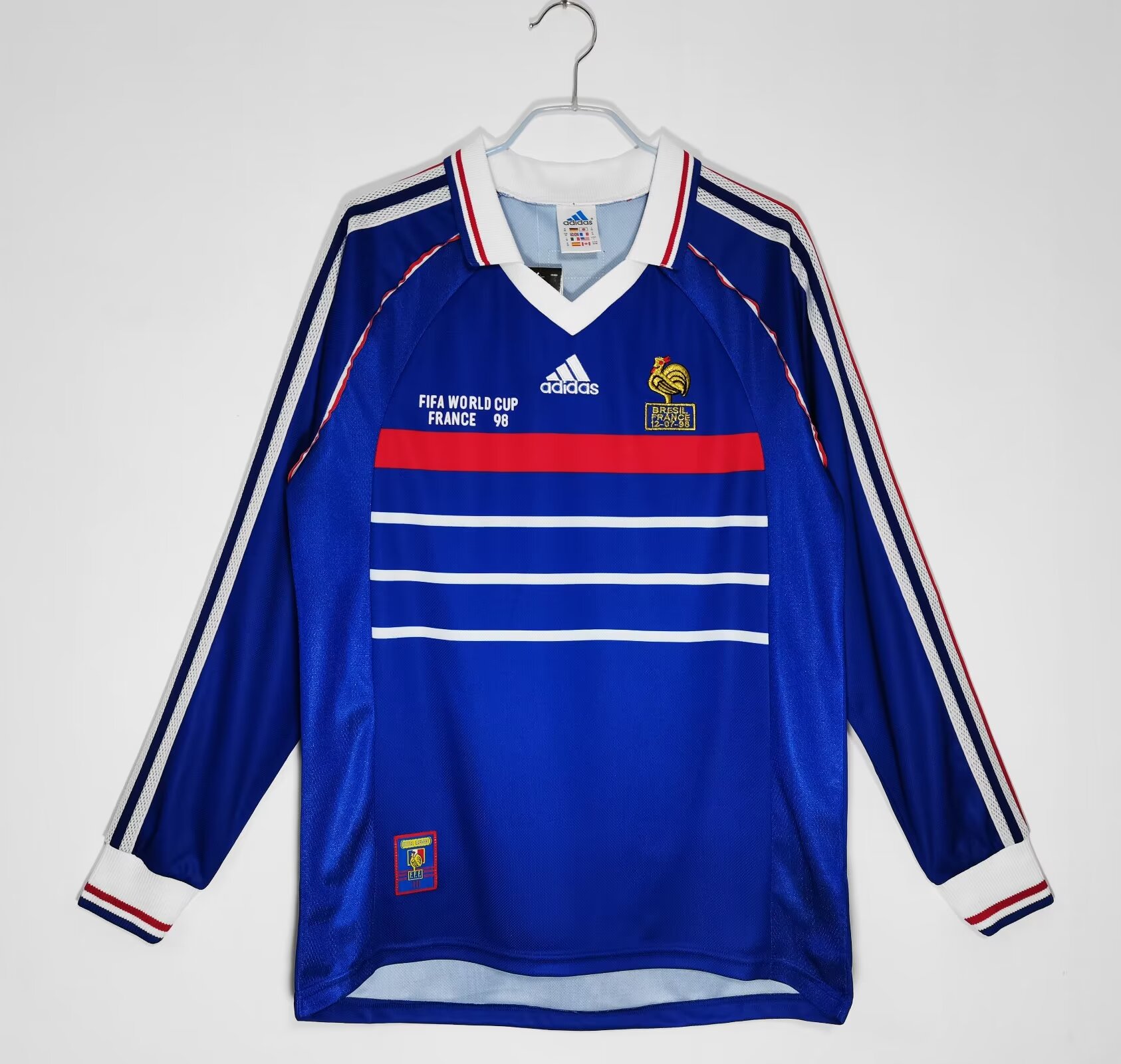1998 France home Retro  Long sleeved