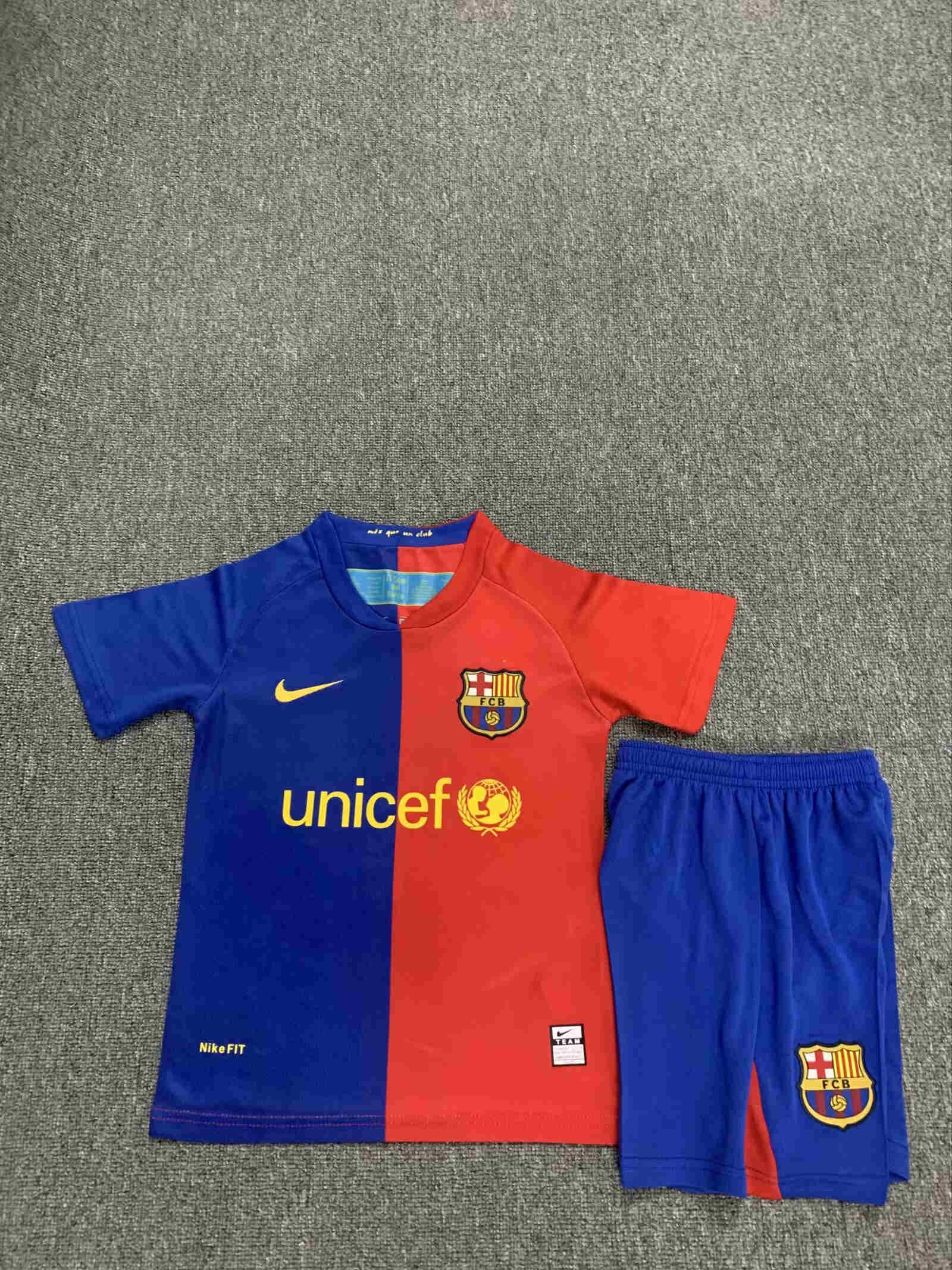 2008-2009 FC Barcelona home  kids kit  soccer jersey