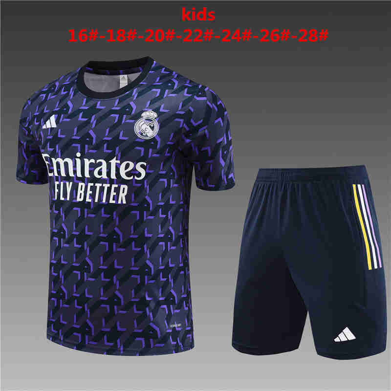 2023-2024  ATLETICO MADRID home KIDS kit  Training clothes  