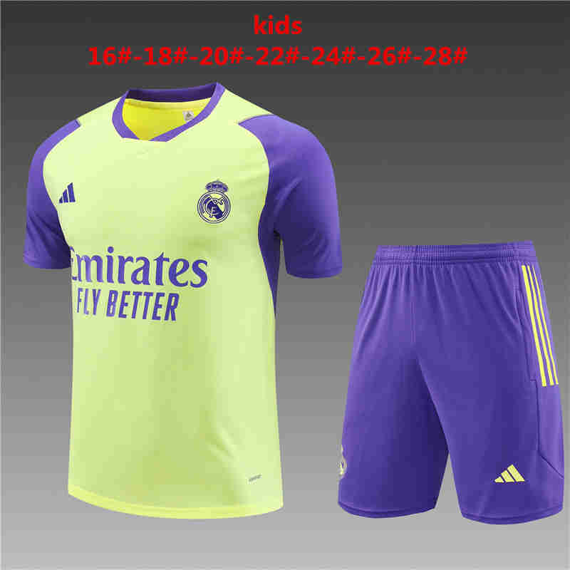 2023-2024  ATLETICO MADRID home KIDS kit  Training clothes  