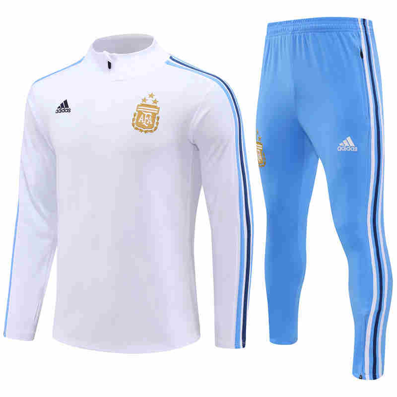 2023-2024 Argentina   Long sleeved half pull training suit  adult