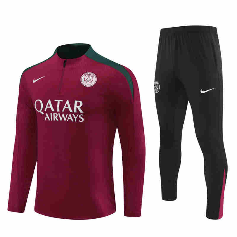 2024-2025 Paris Saint Germain  Adult  Long Sleeve Half Pull Training Suit Set psg