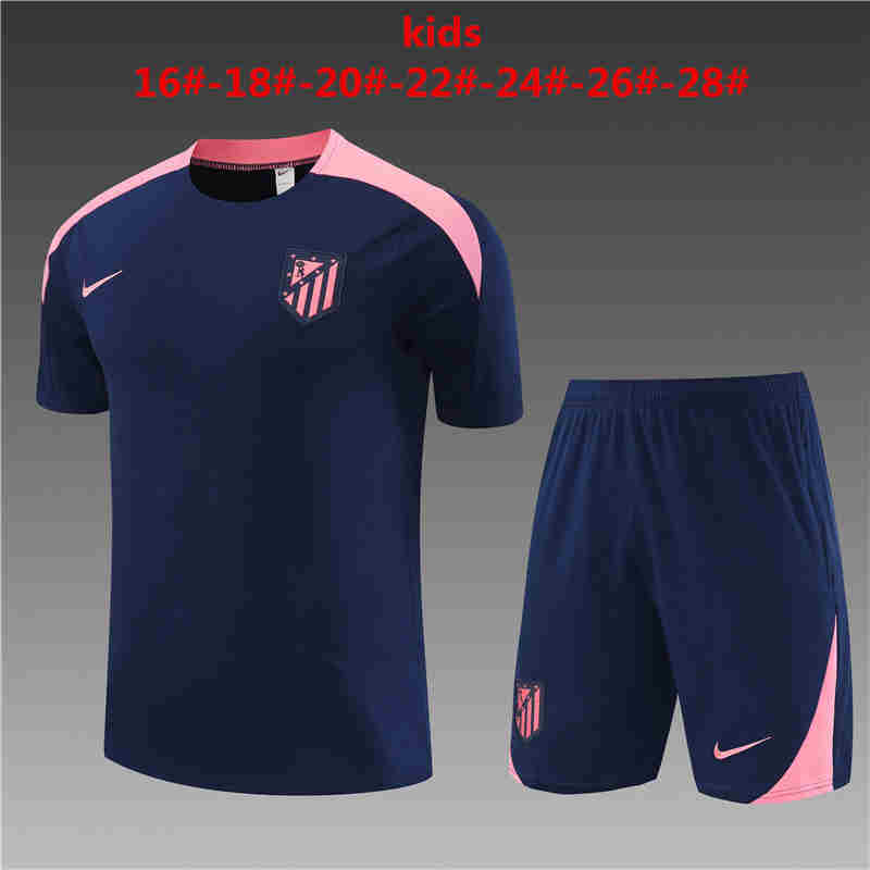 2024-2025 ATLETICO MADRID home KIDS kit  Training clothes  
