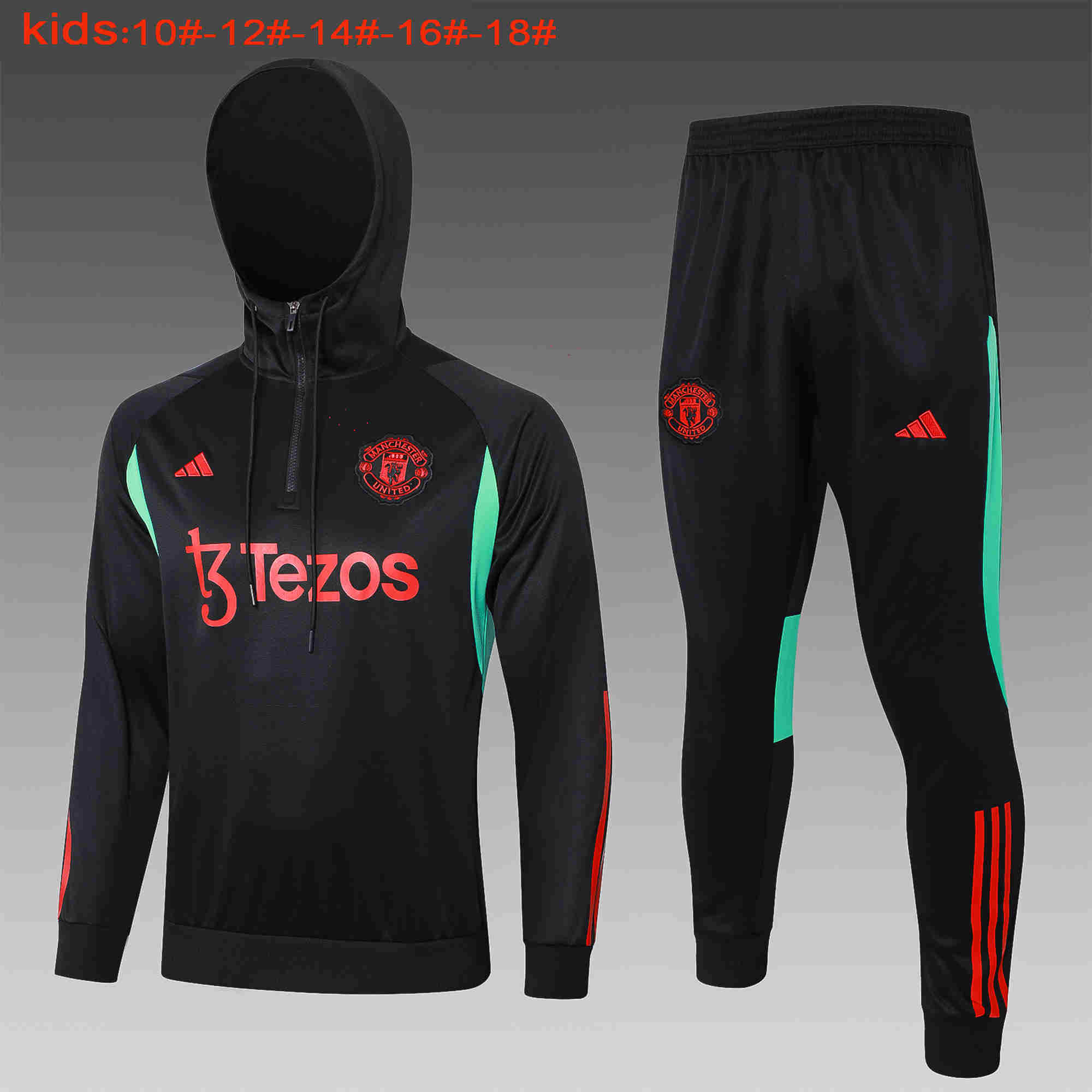 2024-2025 Manchester united kids kit Training clothes Hooded Jacket