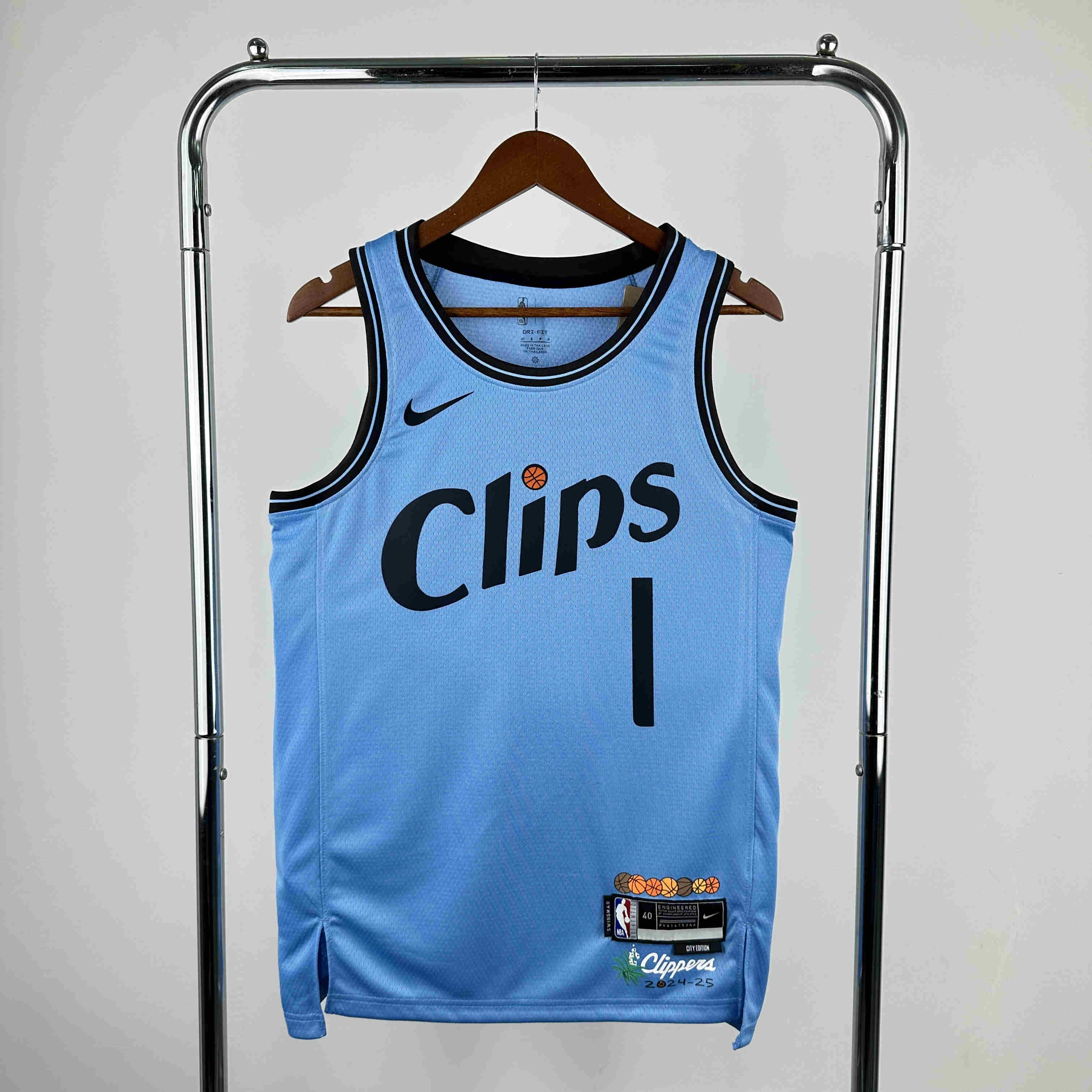 2025 Los Angeles Clippers NBA Jersey NO.1 Harden