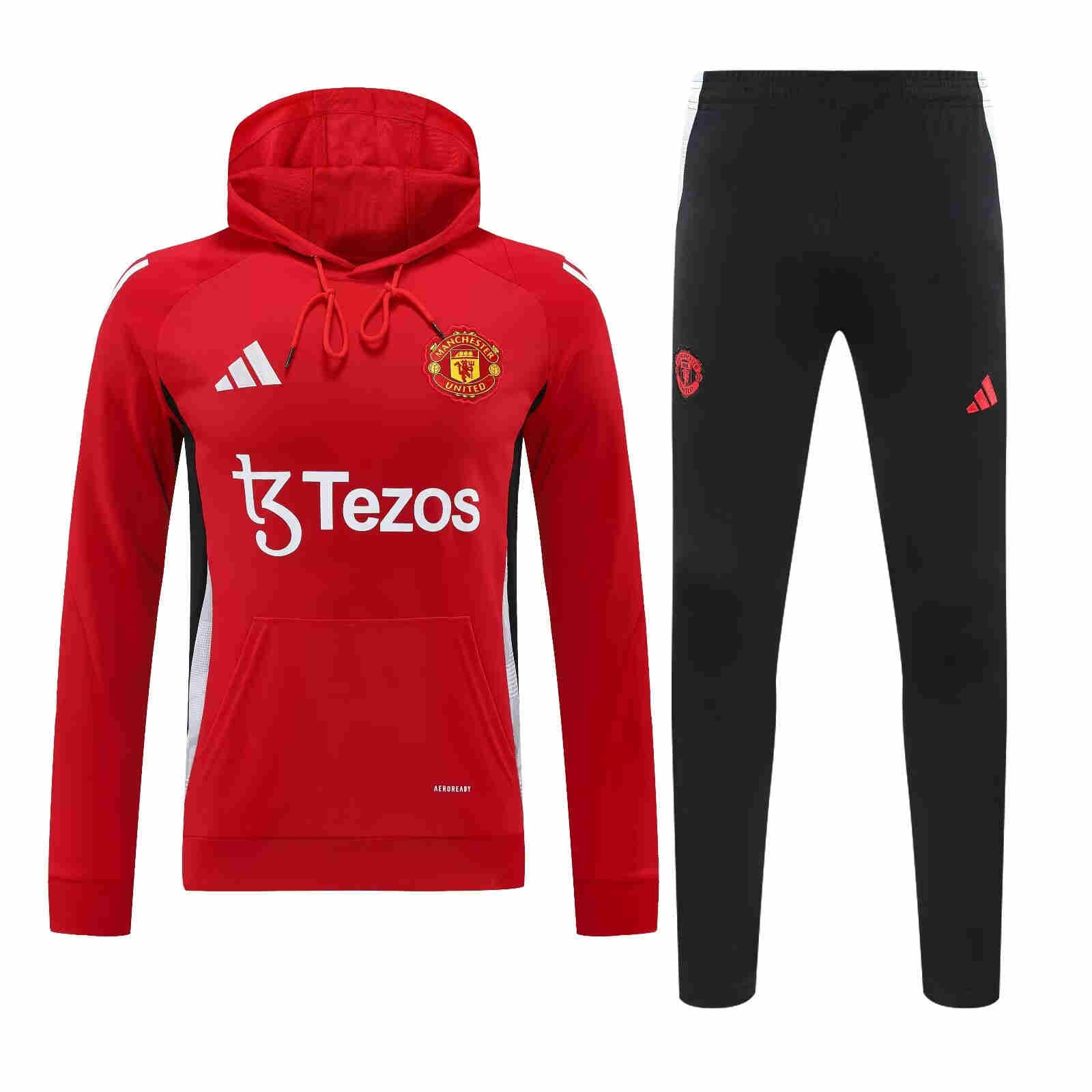 2024-2025 Manchester united  Adult Hooded training suit