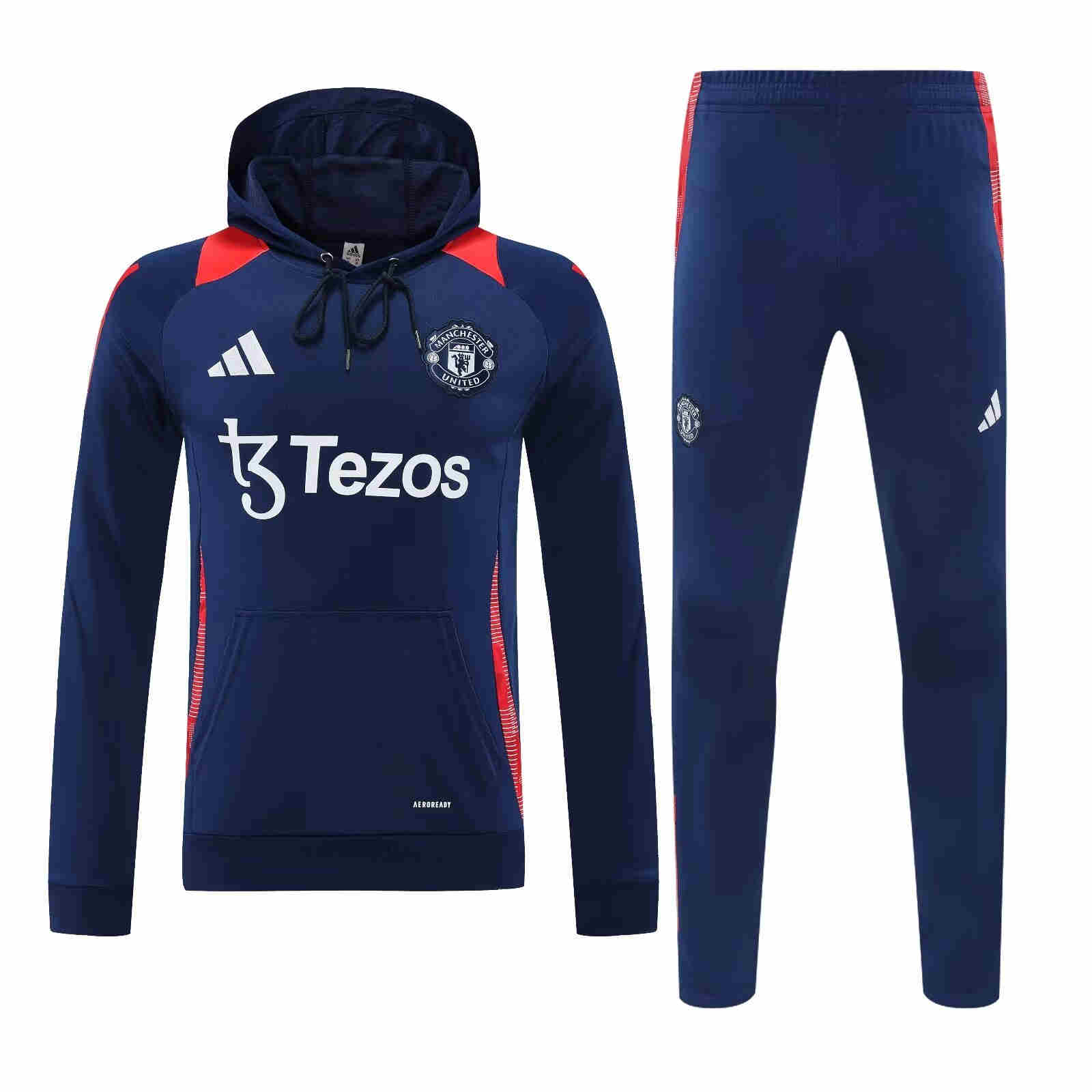 2024-2025 Manchester united  Adult Hooded training suit