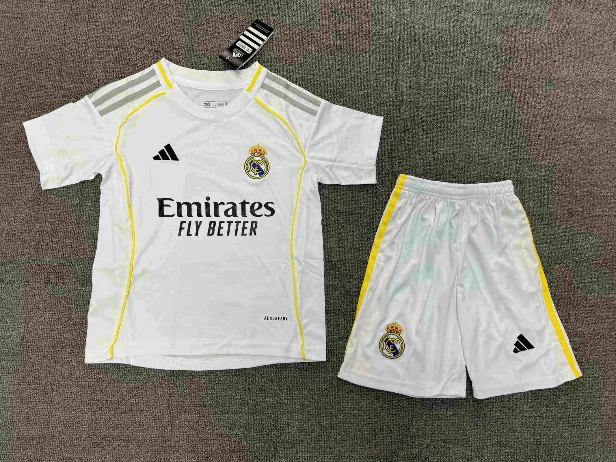 2025-2026  Real Madrid  home kids kit