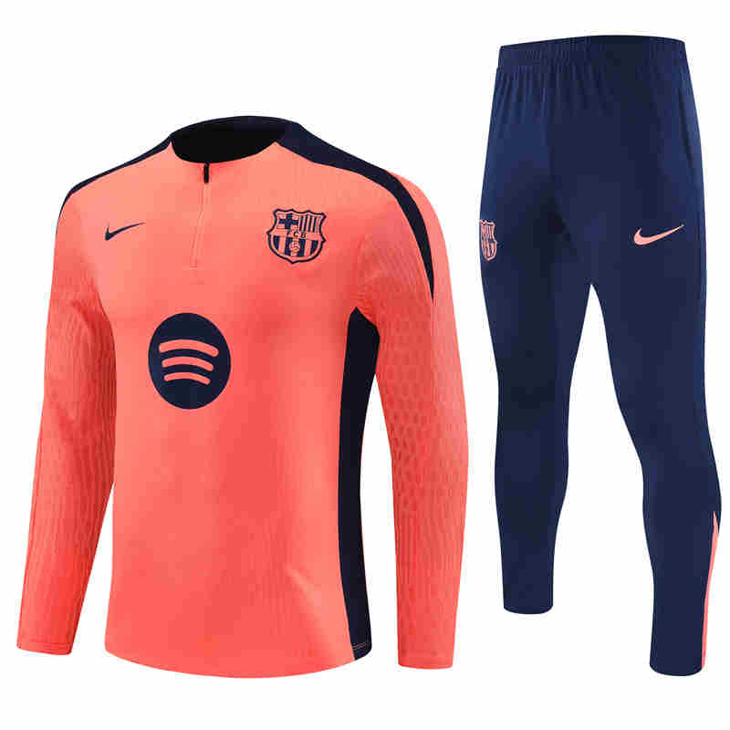2024-2025 Barcelona Adult Long Sleeve Half Pull Training Suit Set