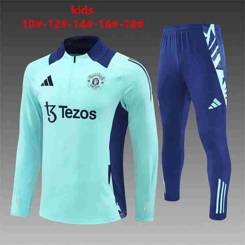 2024-2025 Manchester United half-pull training suit kids 815