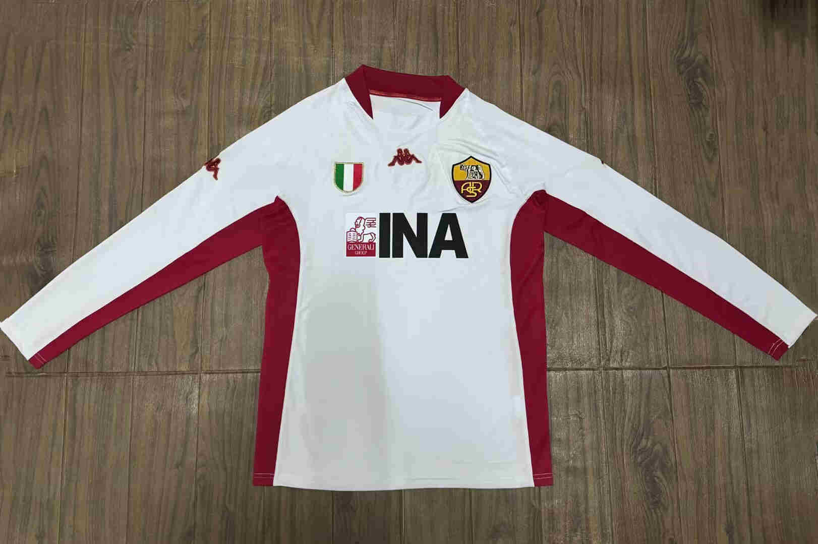 2001-2002 AS ROME away FOOTBALL  Long sleeves Retro