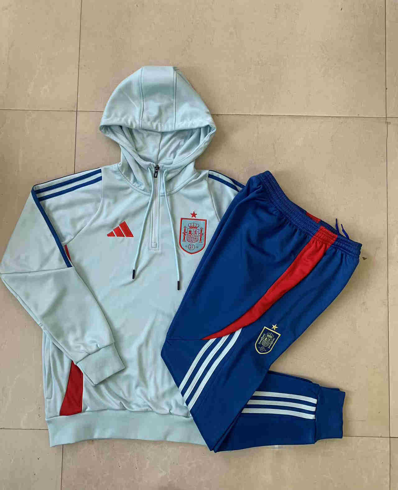 2024-2025 Spain  Adult  Long Sleeve Training Suit Set Hooded jacket 815