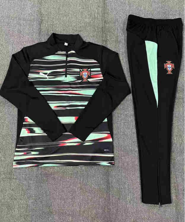 2024/2025 Portugal Kids Long sleeved training suit  Set 