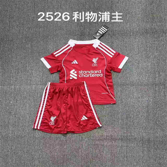 2025-2026 Liverpool home  kids kit