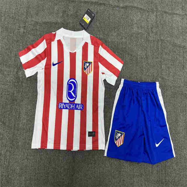 2025-2026  ATLETICO MADRID home KIDS kit 