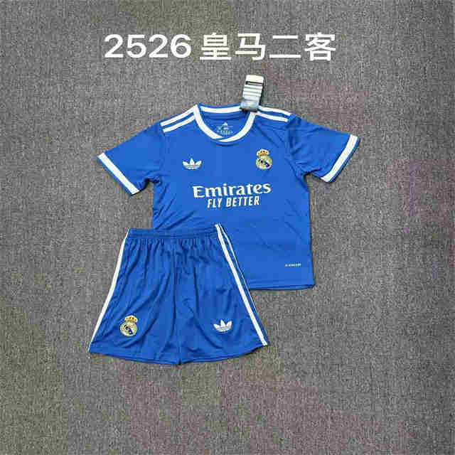 2025-2026  Real Madrid away 2rd kids kit