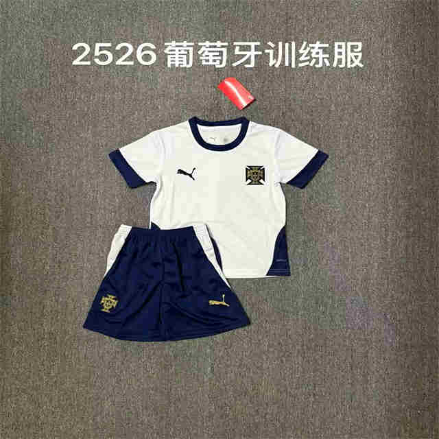 2025-2026 Portugal Training clothes kids kit With pockets