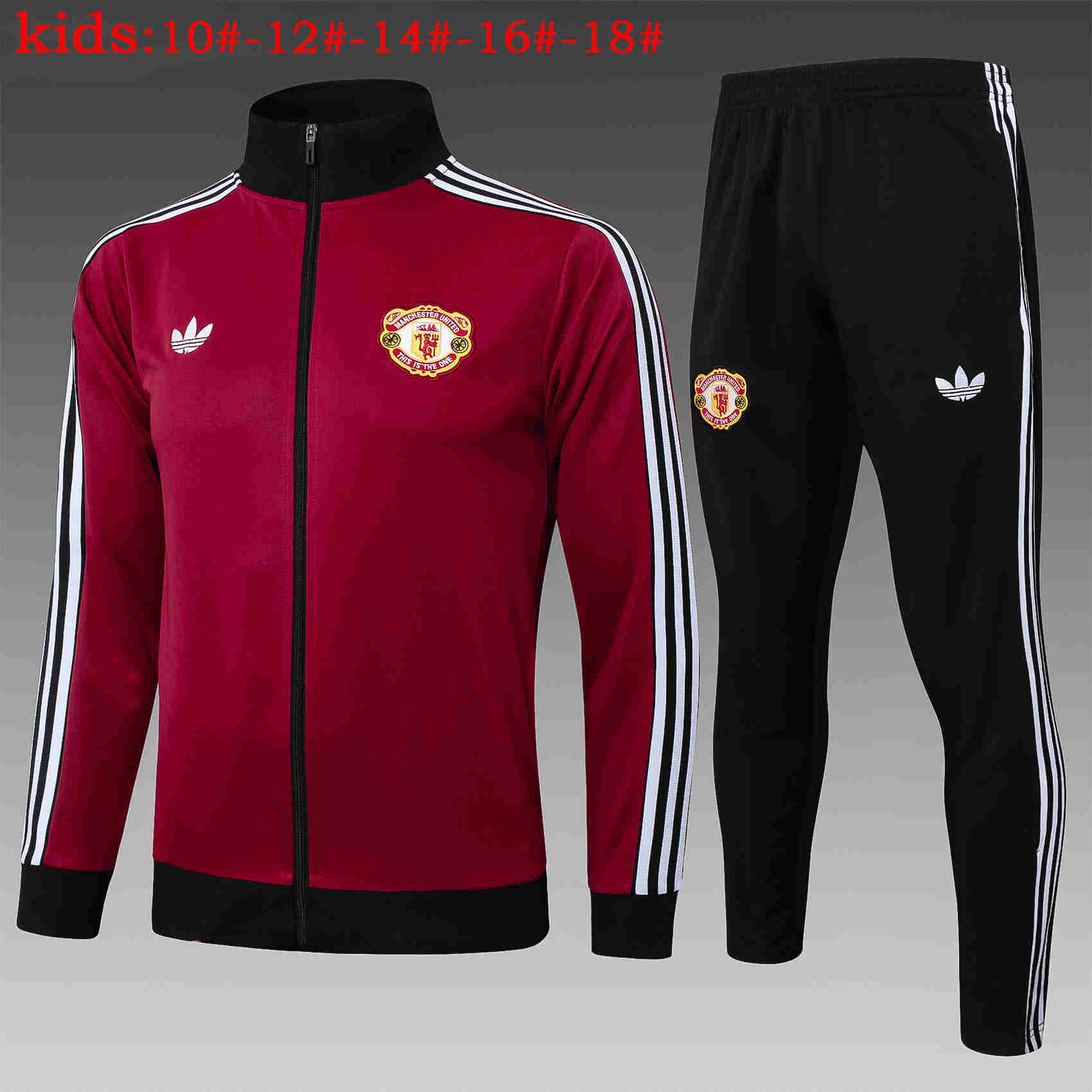2024-2025 Manchester United  Long pull training suit kids 